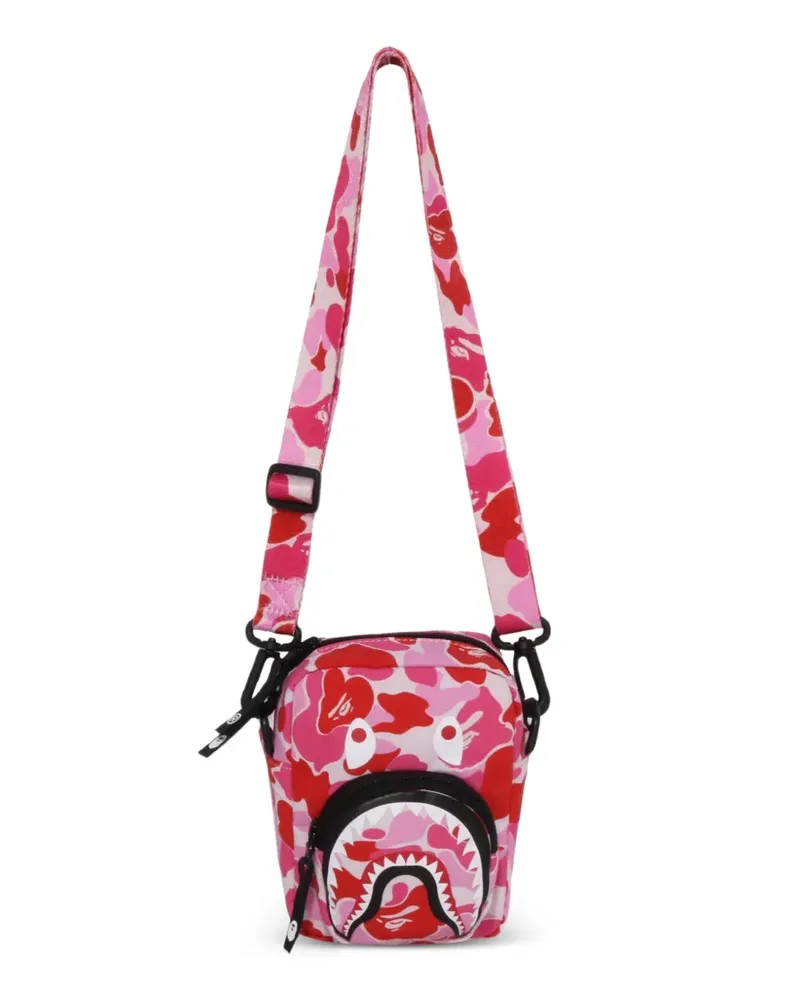 BAPE Shark camouflage-print messenger bag - Rosa Rosa