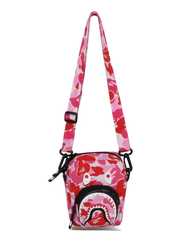 BAPE Shark camouflage-print messenger bag - Rosa Rosa