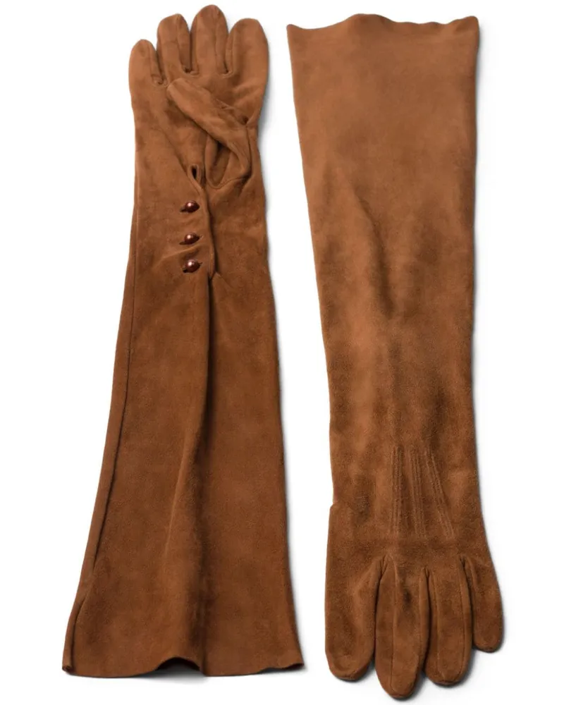 Prada Handschuhe aus Wildleder - Braun Braun