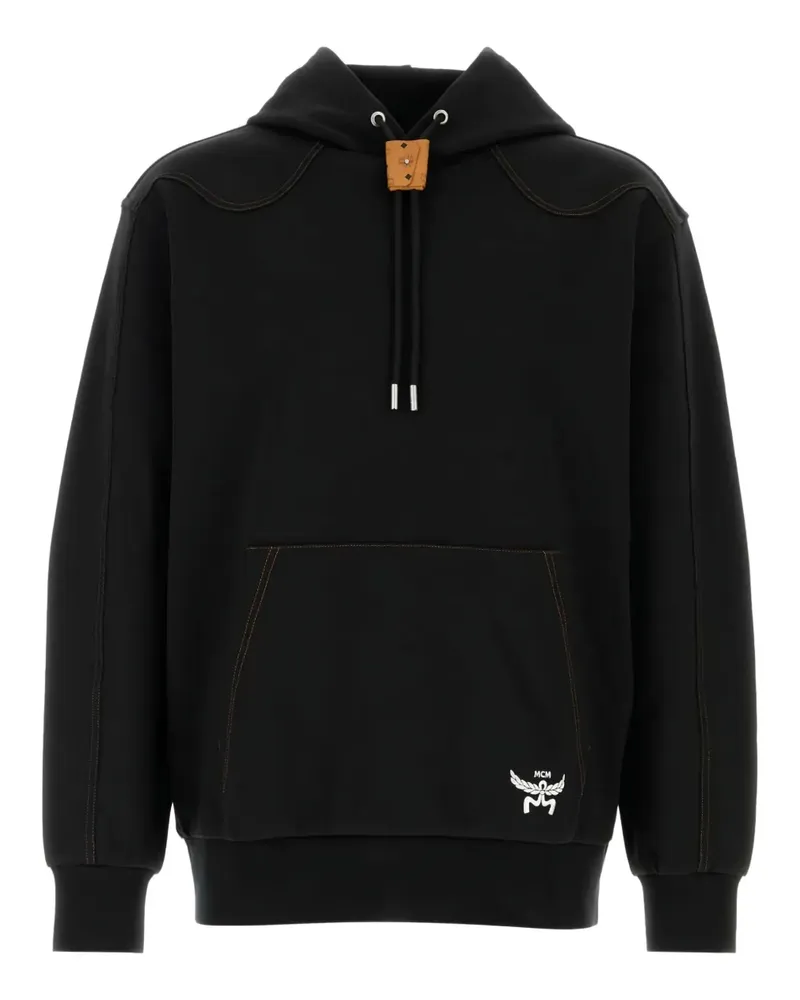 MCM Hoodie mit Kontrastnähten - Schwarz Schwarz