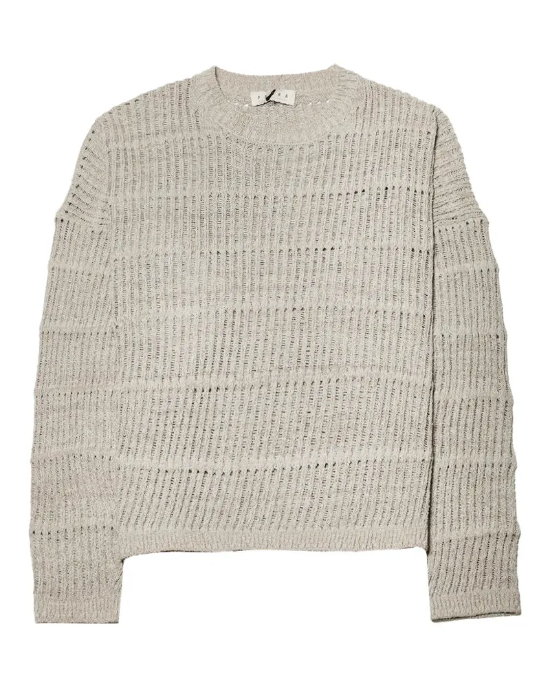 PAURA Efesto open-knit sweatshirt - Grau Grau