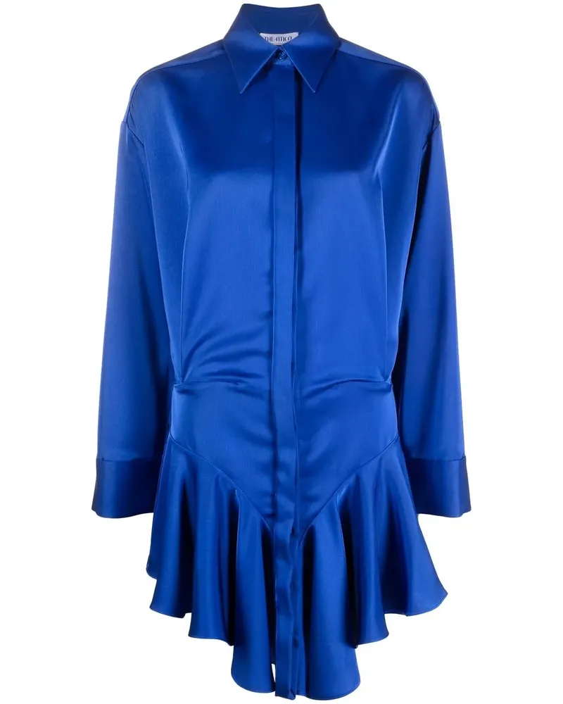 ATTICO Hemdkleid mit gerüschten Details - Blau Blau