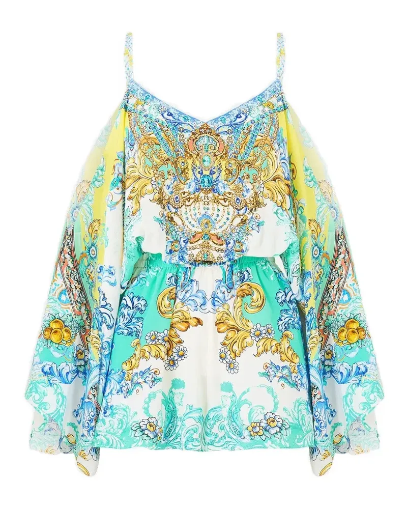 Camilla drop-shoulder playsuit - Weiß Weiß