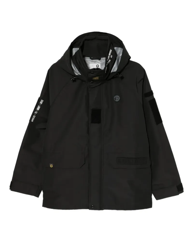 BAPE Jacke mit Logo-Patch - Schwarz Schwarz