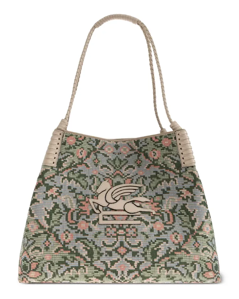 Etro Pegasus floral tote bag - Blau Blau