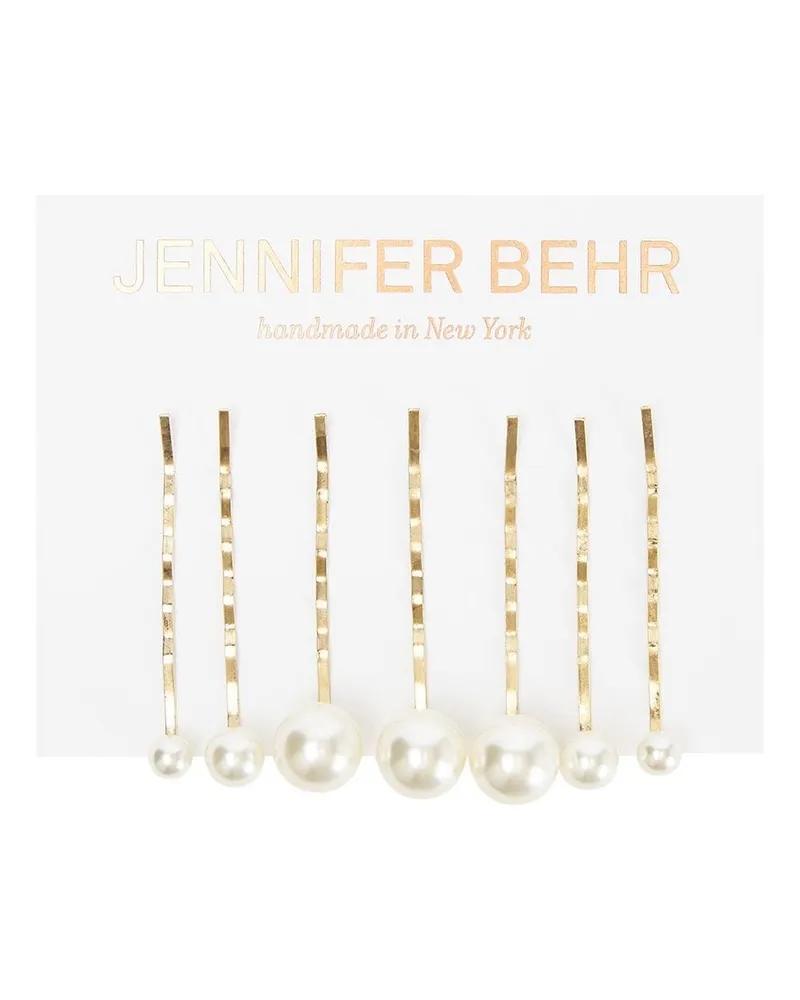 Jennifer Behr 7er-Set Perla Haarspangen - Weiß Weiß