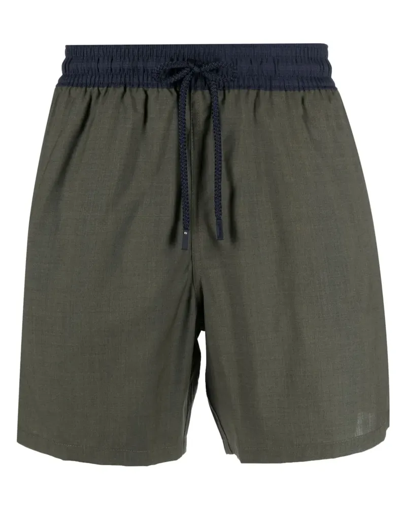 Vilebrequin Badeshorts mit Kontrastbund - Grün Grün