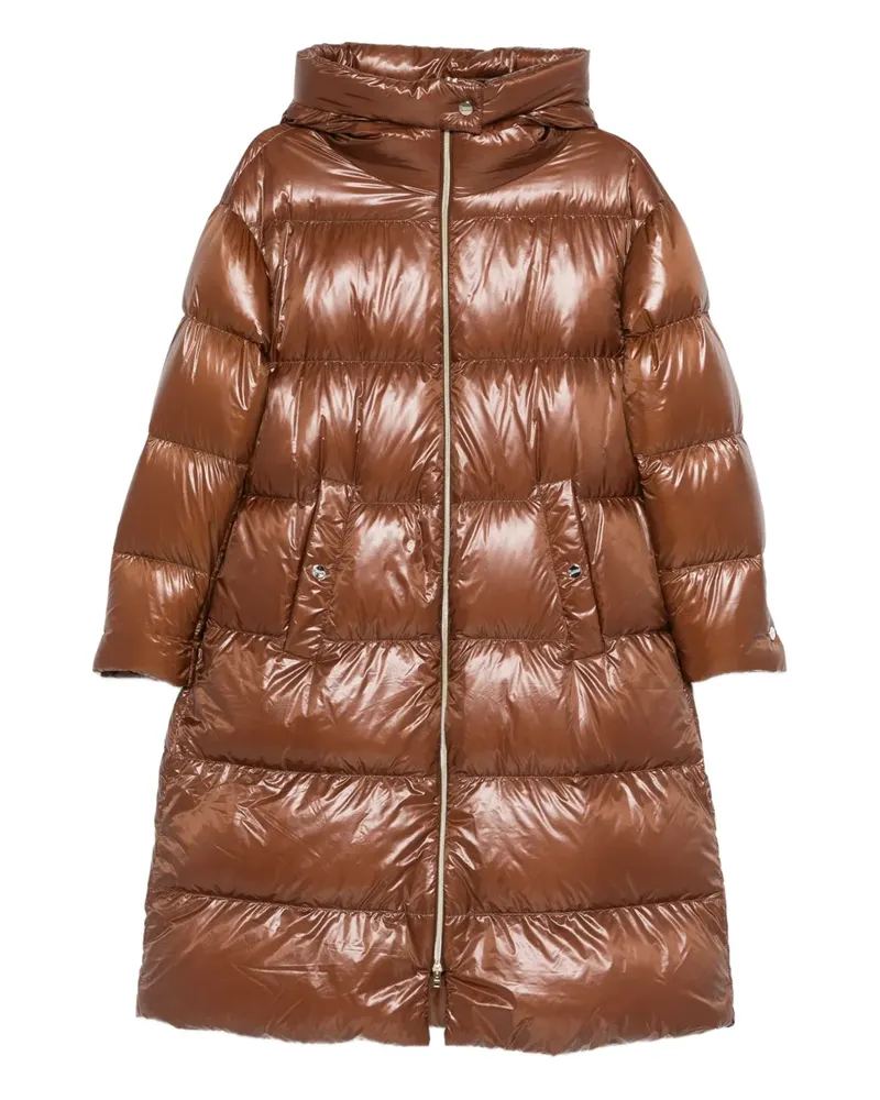 Herno hooded zip coat - Braun Braun