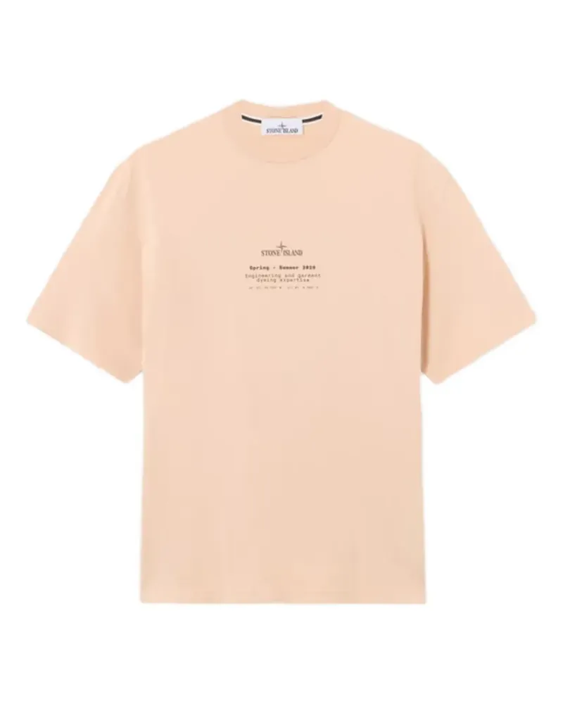 Stone Island T-Shirt mit Logo-Print - Rosa Rosa