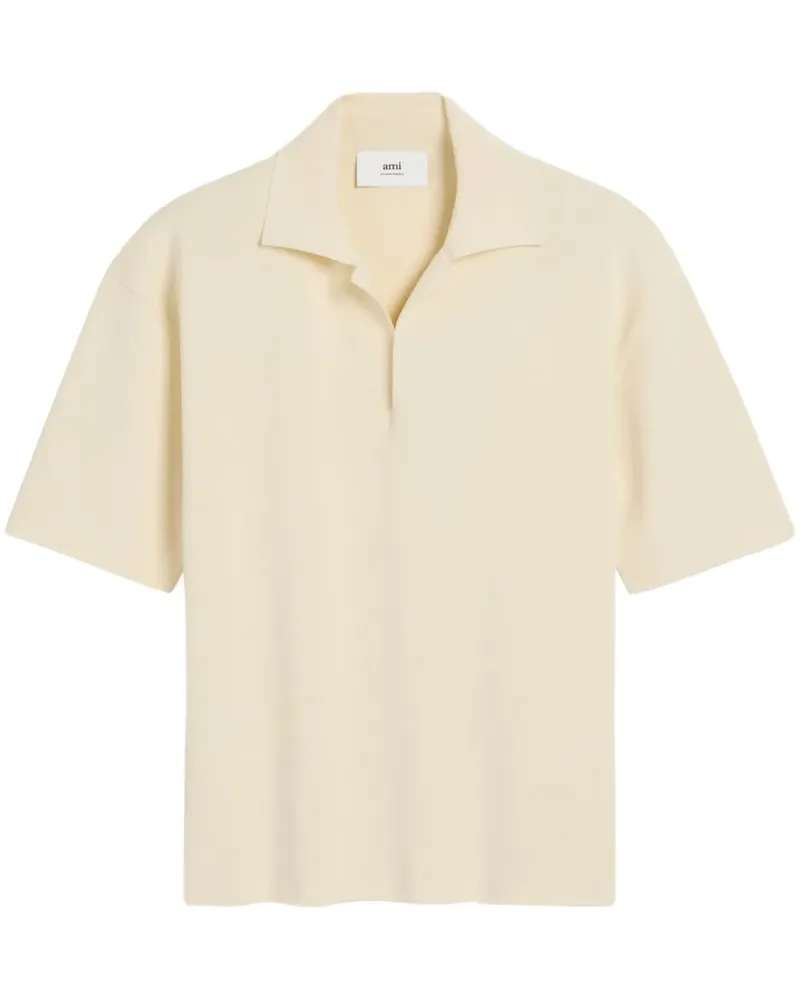 AMI Paris Kurzärmeliges Poloshirt - Weiß Weiß