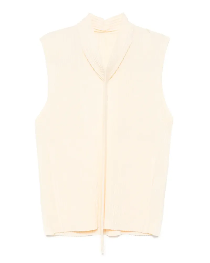 Issey Miyake Turbine Weste mit Falten - Gelb Gelb