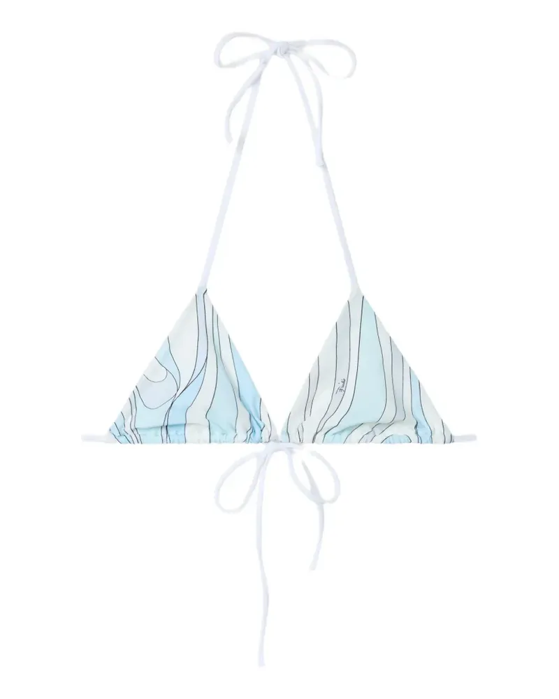 Emilio Pucci Marmo-print bikini top - Weiß Weiß