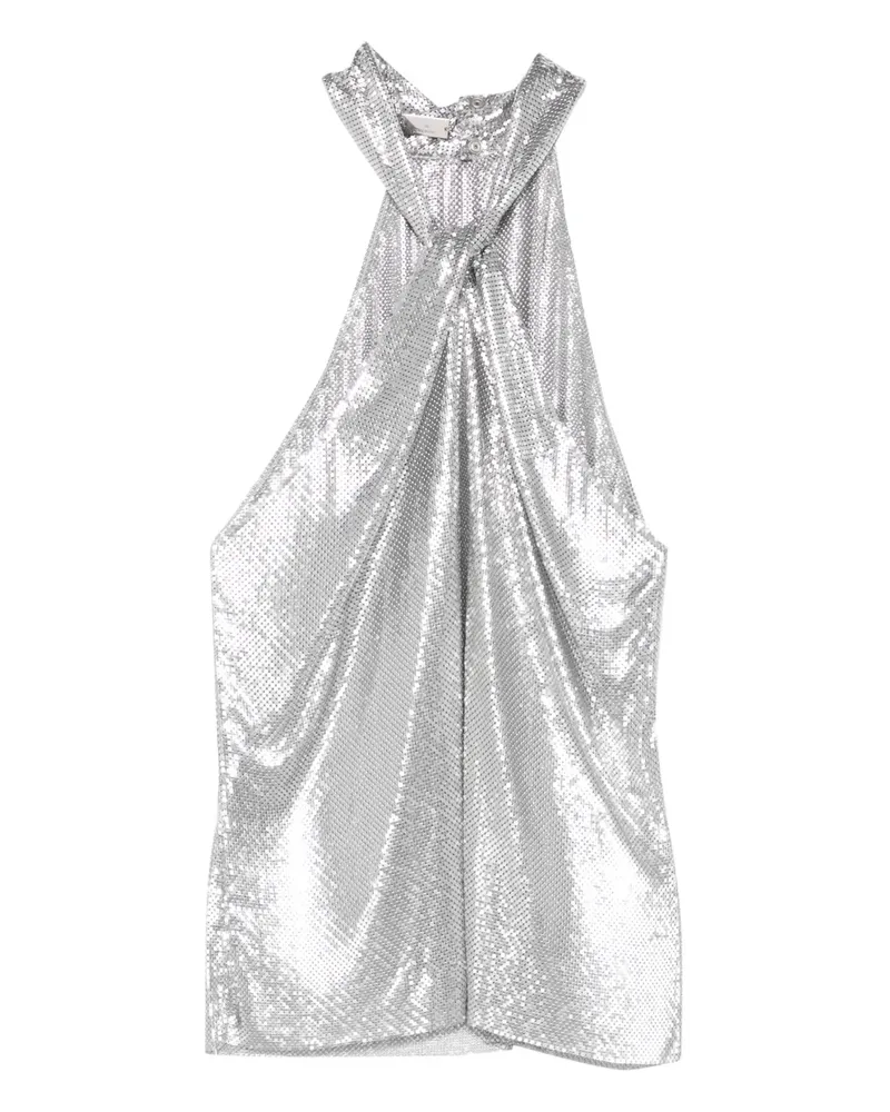 Paco Rabanne Neckholder-Bluse aus Kettengeflecht - Silber Silber