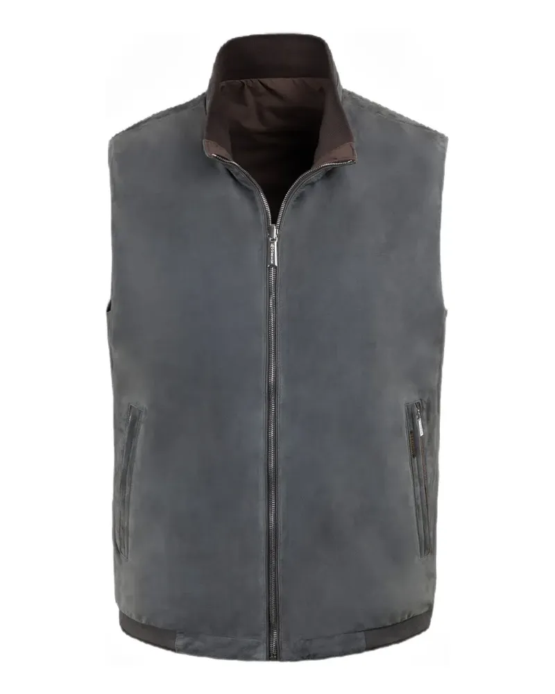 MOORER Fioresi-Usk reversible gilet - Grau Grau