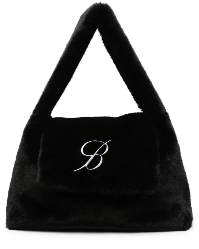 Blumarine Handtasche mit Logo Schwarz