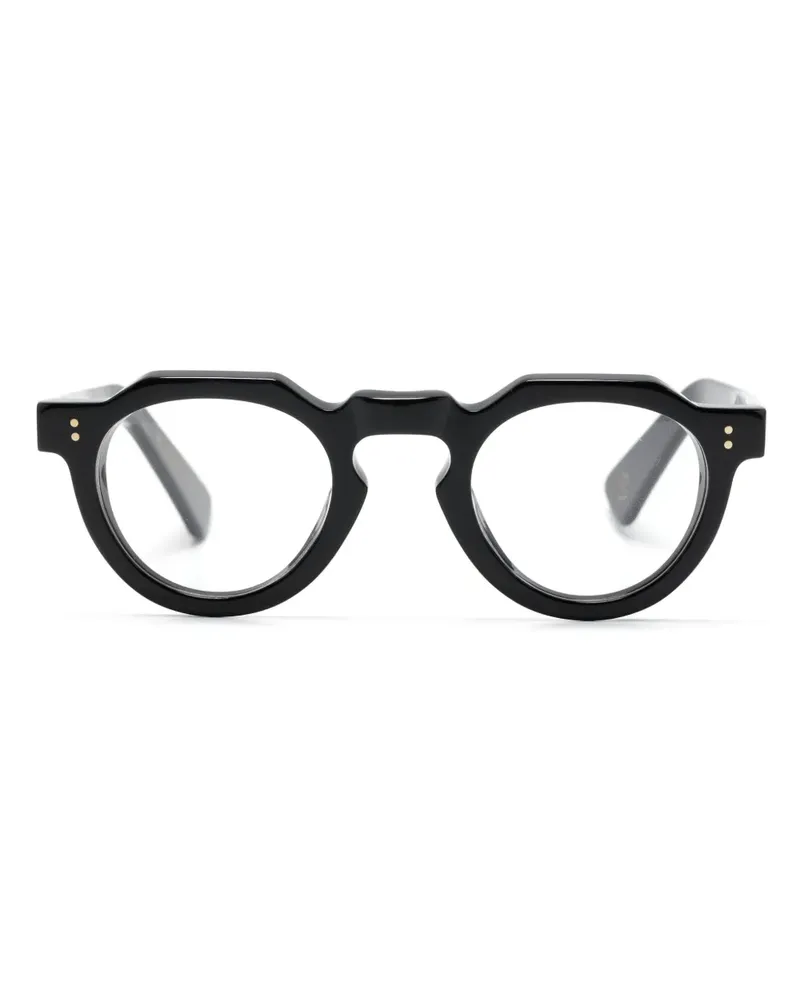 Lesca Crown Brille mit rundem Gestell - Schwarz Schwarz