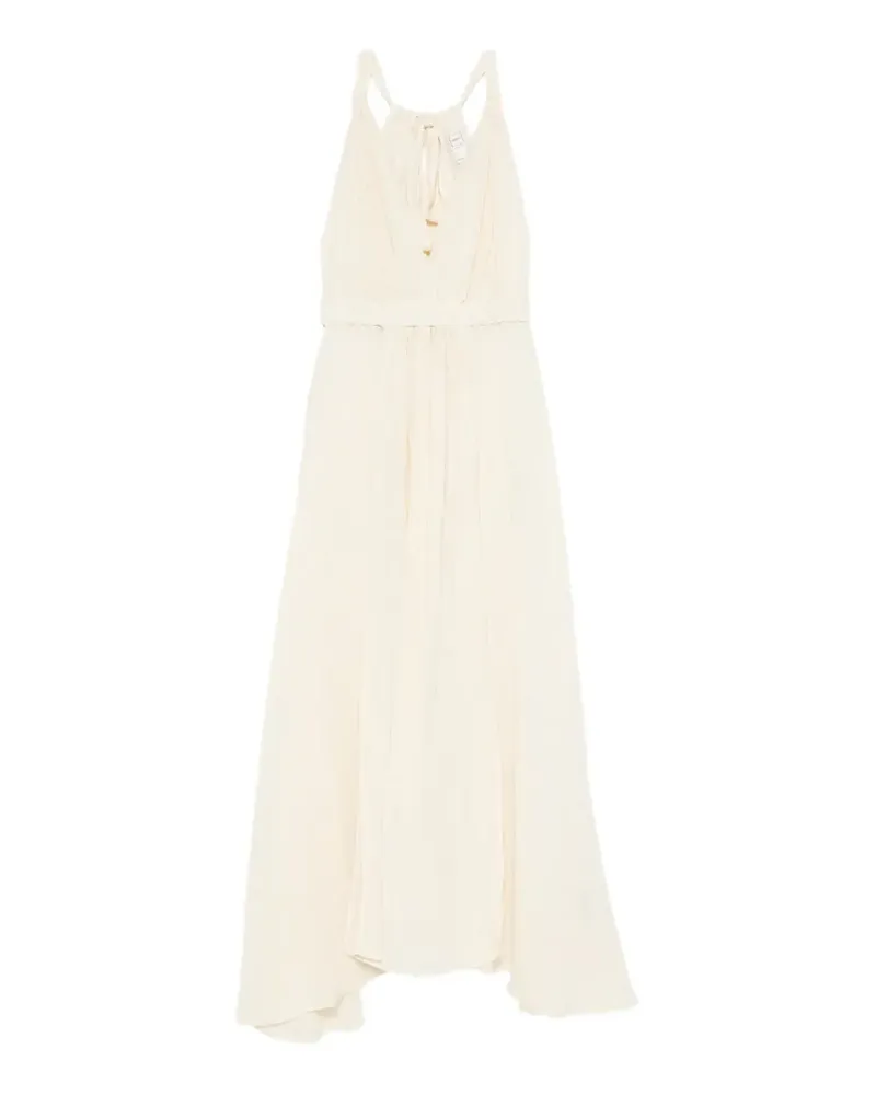 120% Lino linen halterneck dress - Nude Nude