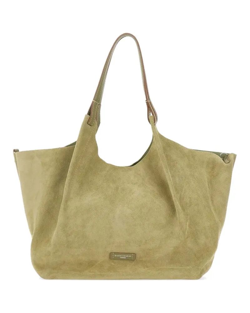 Gianni Chiarini Dua Schultertasche aus Wildleder - Grün Grün