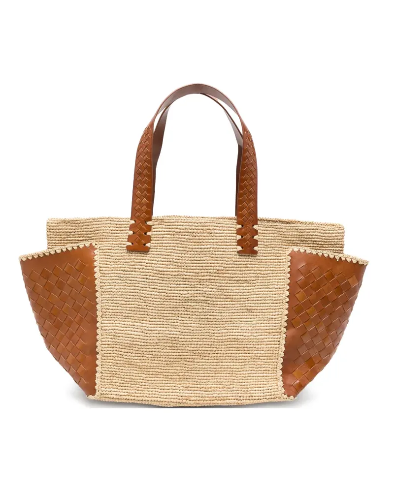 Dragon Diffusion X Sovani woven tote bag - Nude Nude