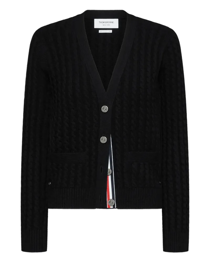 Thom Browne cable-knit cardigan - Schwarz Schwarz