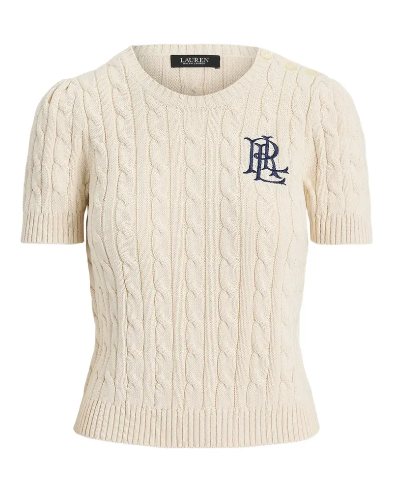 Ralph Lauren T-Shirt mit Zopfmuster - Nude Nude