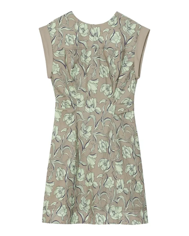 3.1 phillip lim floral tie back mini dress - Nude Nude