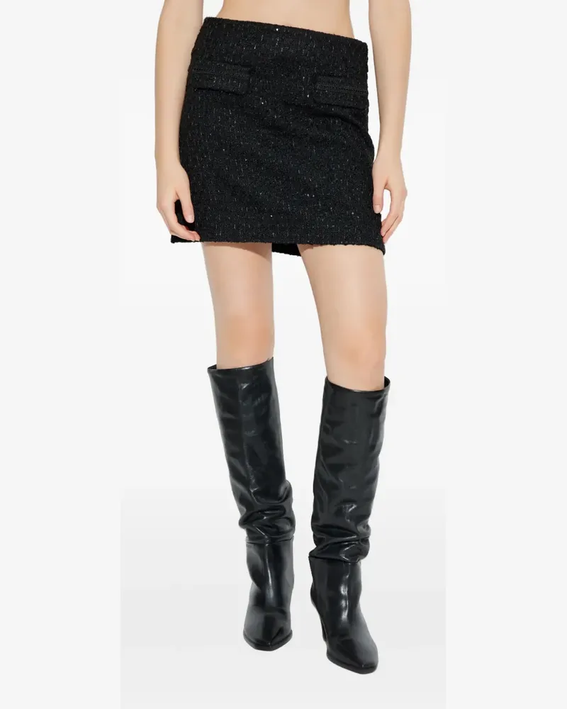 Gestuz Gzkeiko tweed mini skirt - Schwarz Schwarz