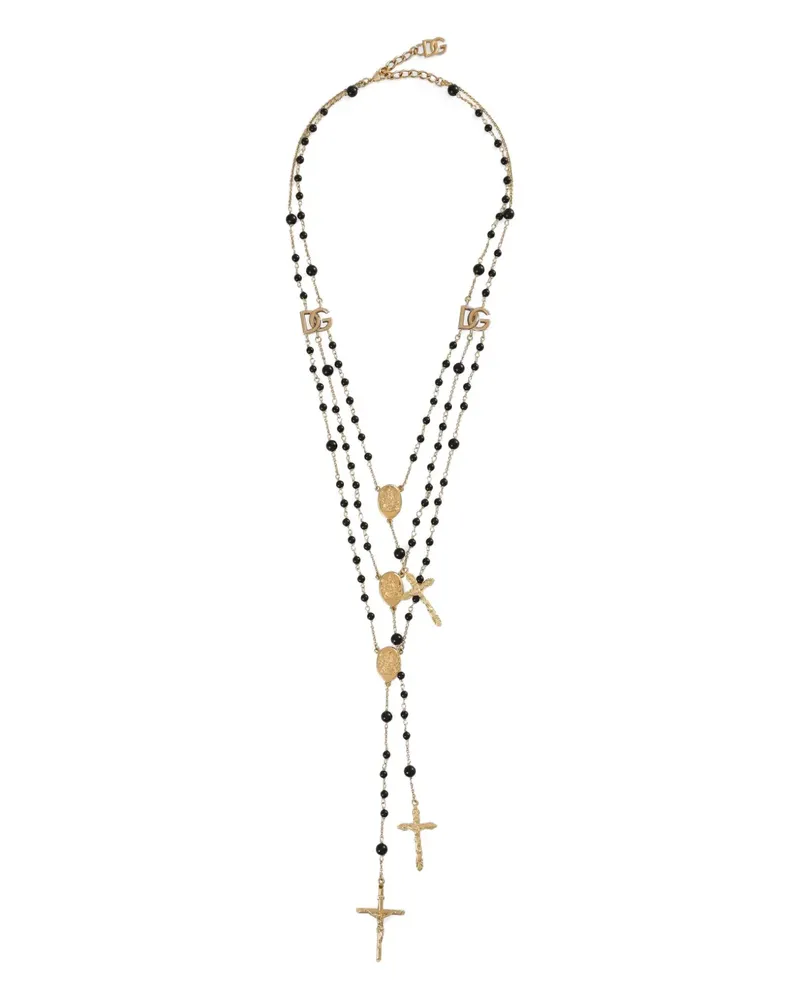 Dolce & Gabbana 18kt Rosenkranz-Gelbgoldhalskette Gold