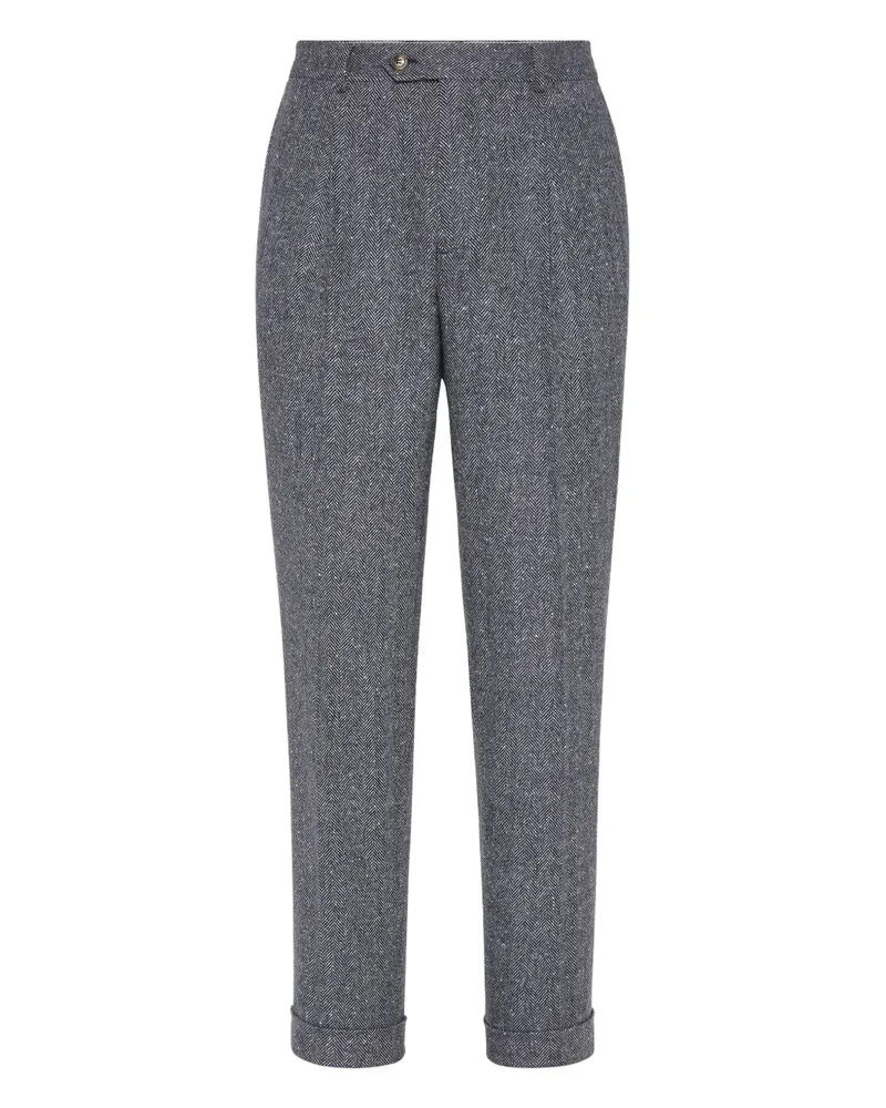 Brunello Cucinelli Plissierte Tapered-Hose - Grau Grau