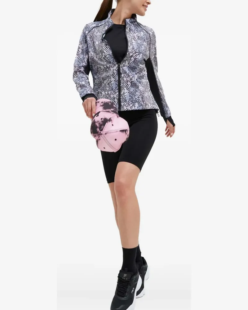 adidas Jacke mit Schlangenleder-Print - Schwarz Schwarz