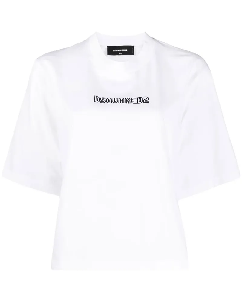 Dsquared2 T-Shirt mit Logo-Print - Weiß Weiß