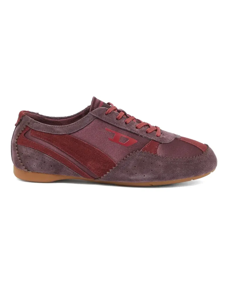 Diesel D-MILE Low II Sneakers mit Wildledereinsätzen - Rot Rot