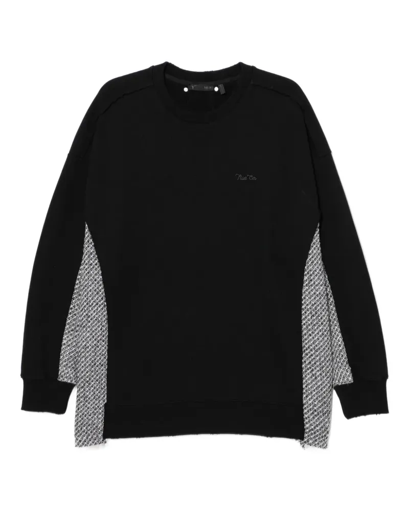 FIVE CM Sweatshirt mit Logo-Stickerei - Schwarz Schwarz