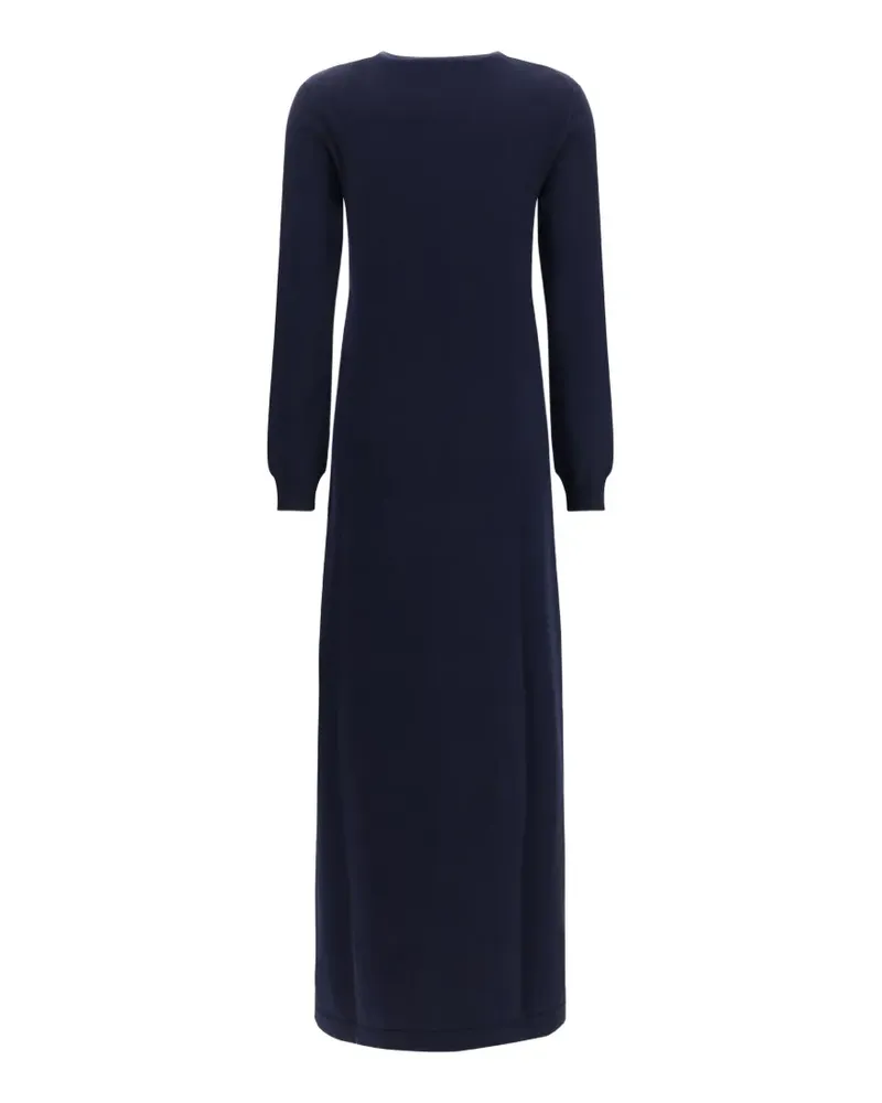 Malo cashmere long-sleeve maxi dress - Blau Blau