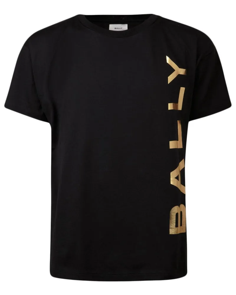 Bally T-Shirt aus Bio-Baumwolle mit Logo-Print - Schwarz Schwarz