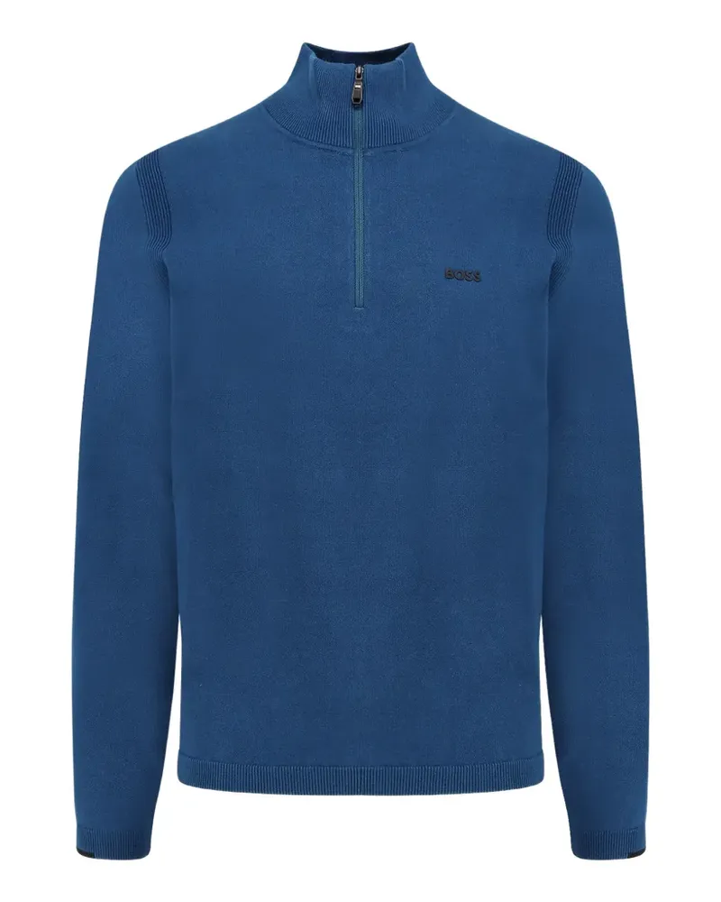 HUGO BOSS Pullover mit Reißverschluss - Blau Blau