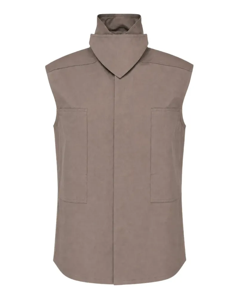 Rick Owens high-neck sleeveless vest - Grau Grau