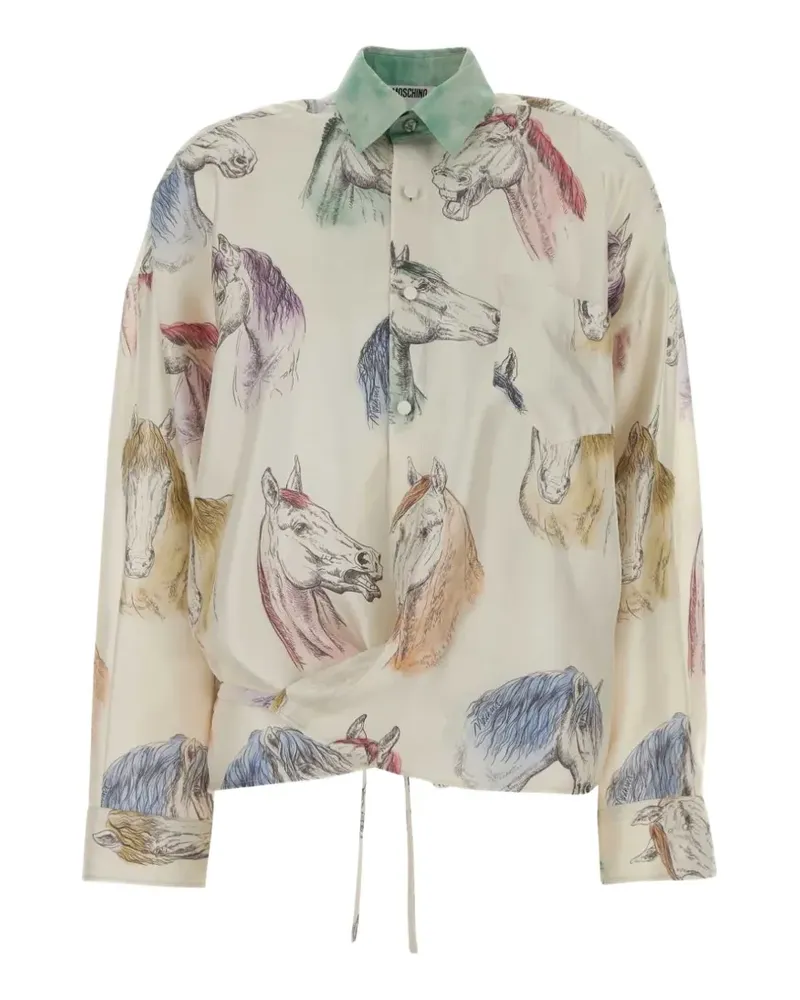Moschino Hemd mit Pferde-Print - Nude Nude