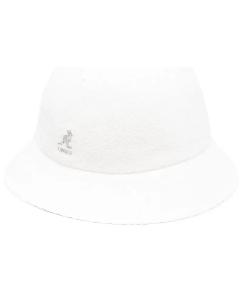 Kangol Fischerhut mit Logo-Stickerei - Weiß Weiß