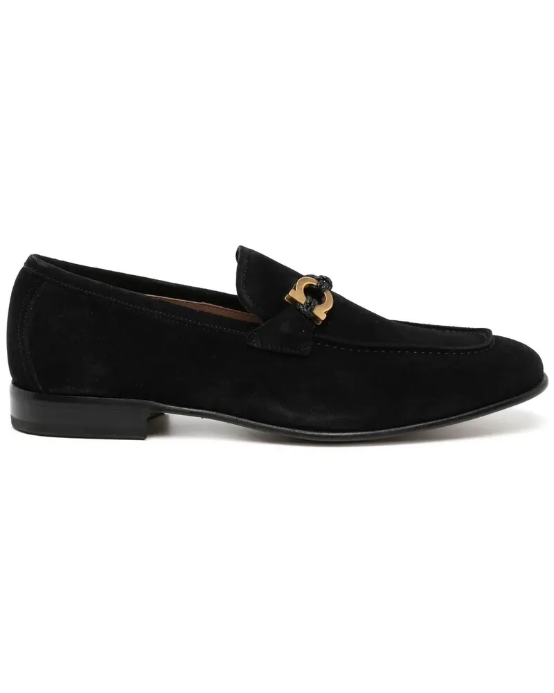 Ferragamo Lester Loafer aus Wildleder - Schwarz Schwarz