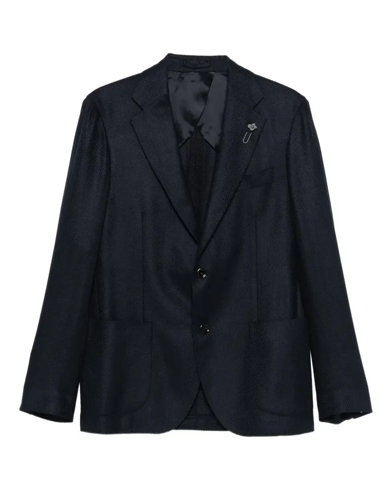 LARDINI Sakko mit Panama-Struktur - Blau Blau