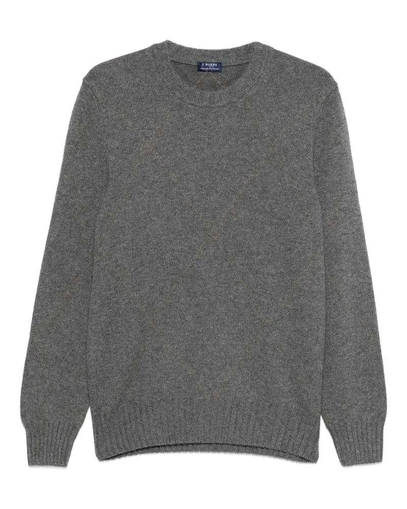BARBA Pullover mit Rundhalsausschnitt - Grau Grau
