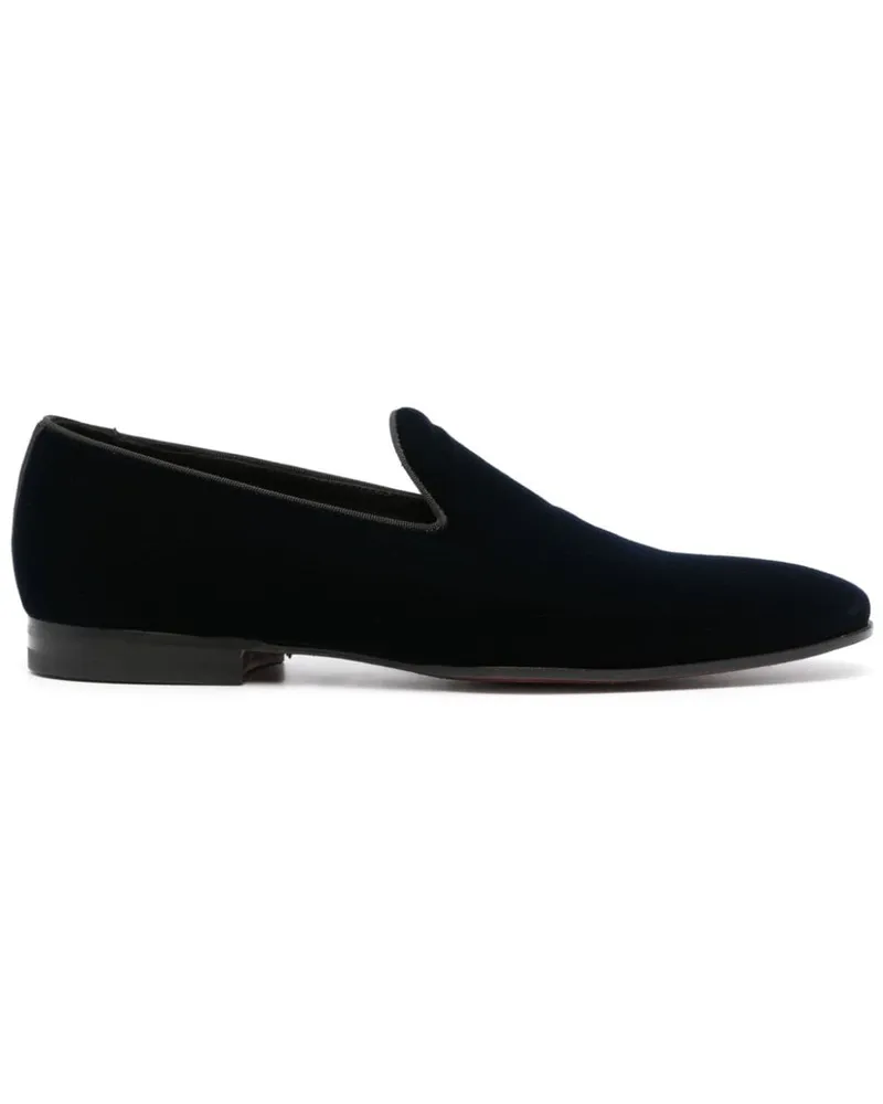 Tagliatore Loafer aus Samt - Blau Blau