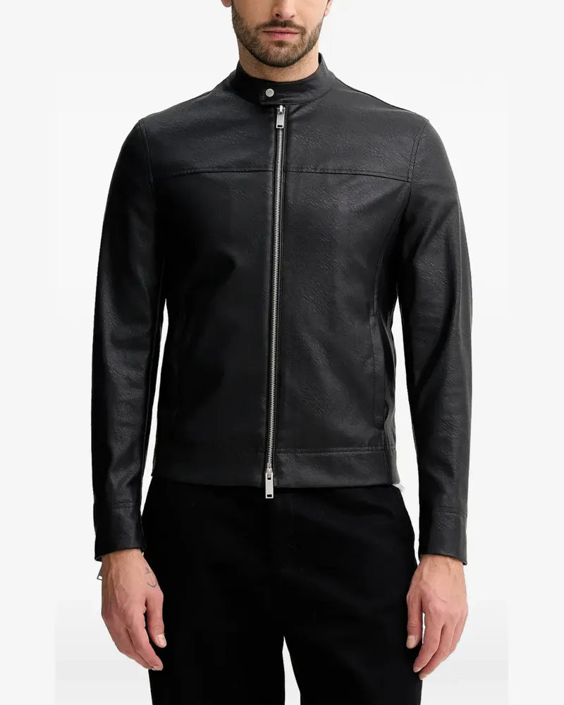 Sisley faux-leather jacket - Schwarz Schwarz