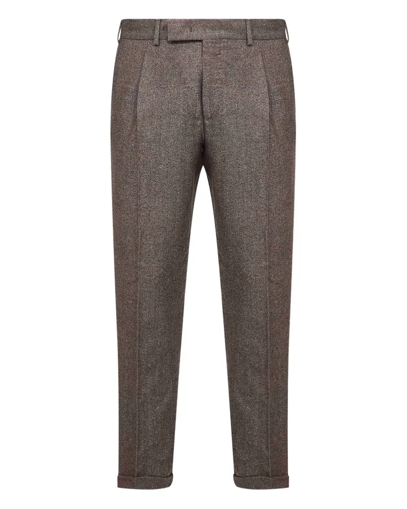 PT TORINO Hose mit Bundfalten - Braun Braun