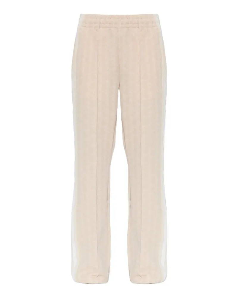 Lacoste monogram-pattern flared track pants - Rosa Rosa