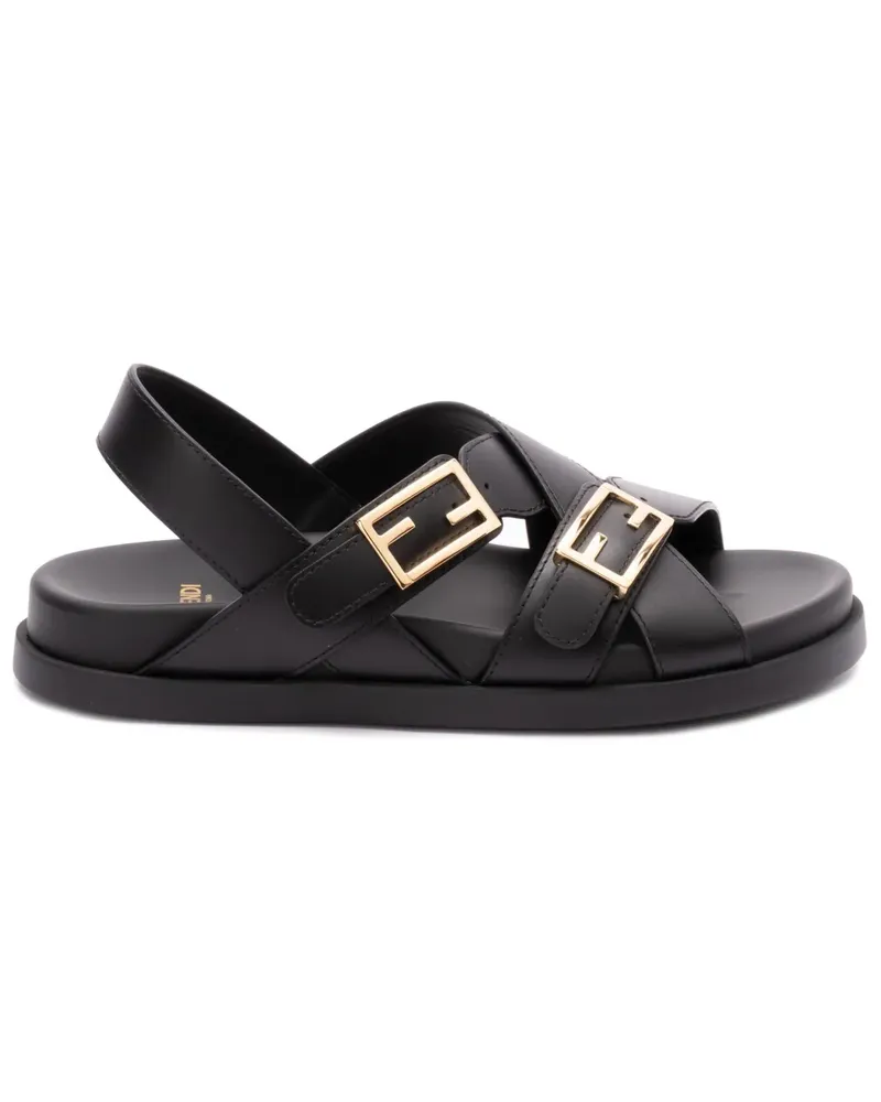 Fendi Sandalen aus Leder - Schwarz Schwarz