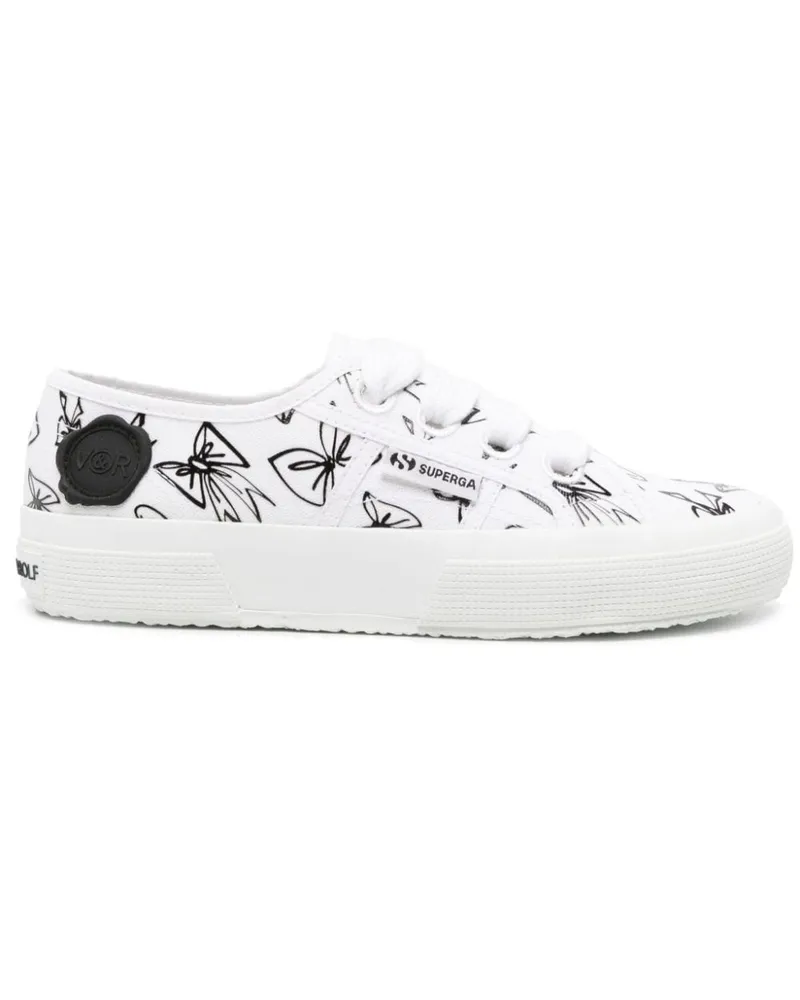 Viktor & Rolf x Superga Canvas-Sneakers mit Schleifen-Print - Weiß Weiß