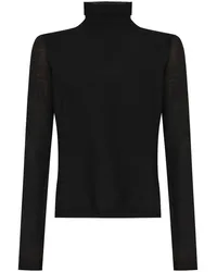 Fabiana Filippi Gerippter Rollkragenpullover Schwarz