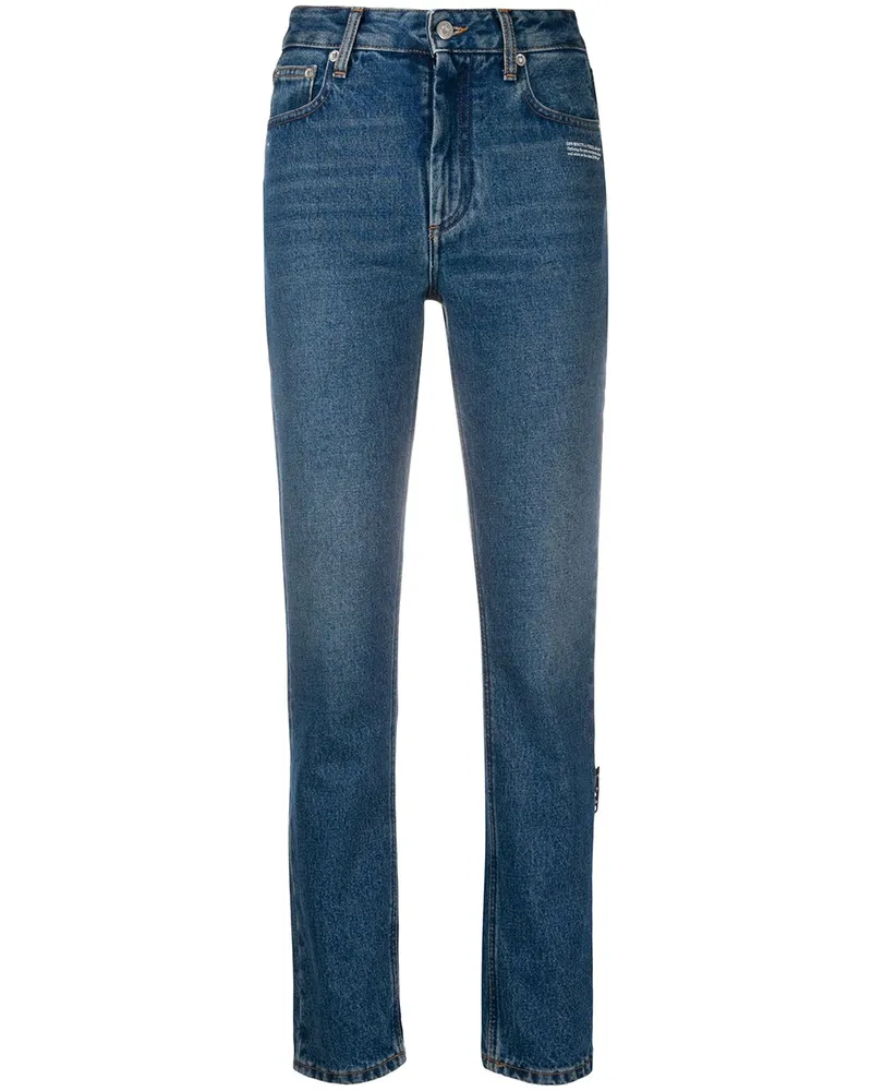 OFF-WHITE Jeans mit Stickerei - Blau Blau